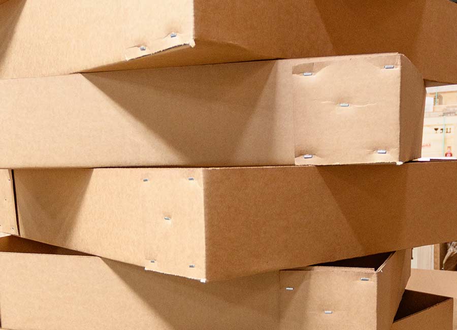 stacked-finished-packages-corrugated-cardboard